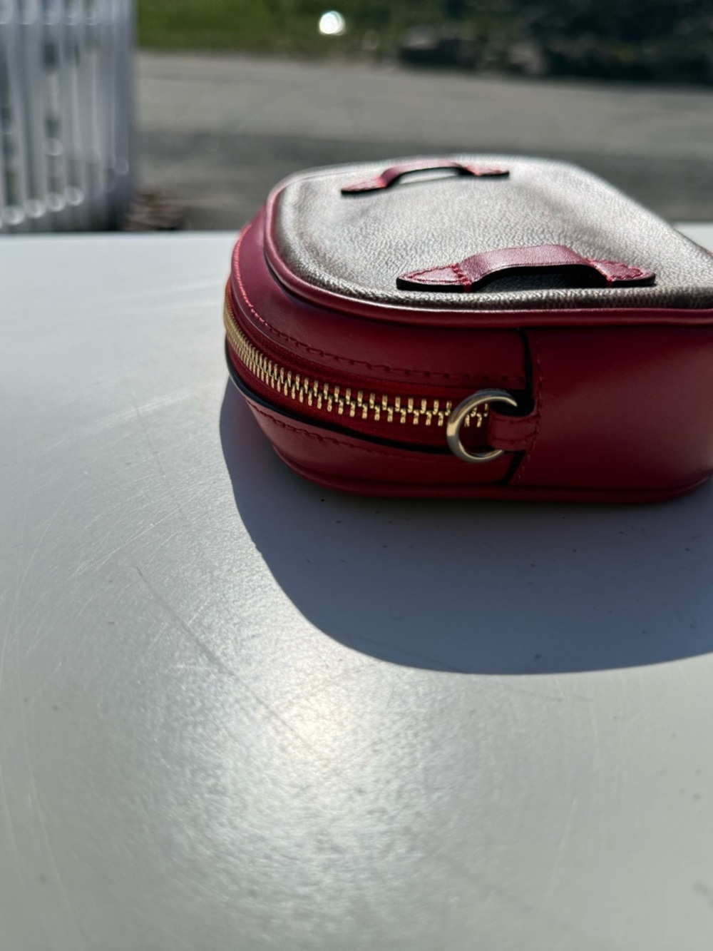 Coach Signature Canvas Crossbody Belt bag in Brown and Red - Picture 5 of 10